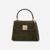 Iris Mini – Geantă Mică Crossbody din Piele Întoarsă – Verde