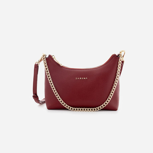 Amy - geantă mică crossbody - burgundy