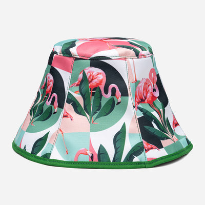 Pălărie Bucket Din Material Textil Cu Imprimeu Flamingo