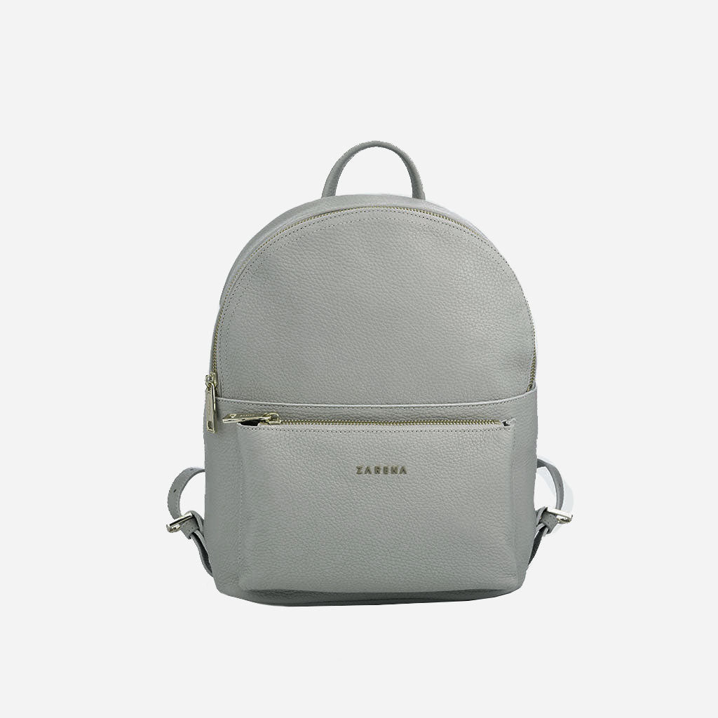 SANDRA - rucsac de piele - gri