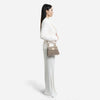 Iris Mini – Geantă Mică Crossbody din Piele Întoarsă – Taupe