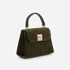 Iris Mini – Geantă Mică Crossbody din Piele Întoarsă – Verde