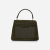 Iris Mini – Geantă Mică Crossbody din Piele Întoarsă – Verde