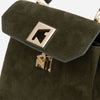 Iris Mini – Geantă Mică Crossbody din Piele Întoarsă – Verde