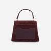 Iris Mini – Geantă Mică Crossbody din Piele Întoarsă – Burgundy