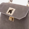 Iris Mini – Geantă Mică Crossbody din Piele Întoarsă – Taupe