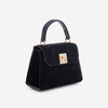 Iris Mini – Geantă Mică Crossbody din Piele Întoarsă – Negru