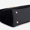 Iris Mini – Geantă Mică Crossbody din Piele Întoarsă – Negru