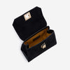 Iris Mini – Geantă Mică Crossbody din Piele Întoarsă – Negru
