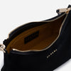 Amy - Geantă Crossbody Mică din Piele Întoarsă – Negru