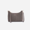 Amy - Geantă Crossbody Mică din Piele Întoarsă – Taupe