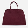 Valentina – Geantă Shopper din Piele Întoarsă Ecologică– Burgundy