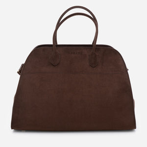 Valentina – Geantă Shopper din Piele Întoarsă Ecologică –  Maro închis