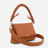 Sophia – Geantă Mică Crossbody din Piele Ecologică cu Mâner Împletit – Maro