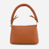 Sophia – Geantă Mică Crossbody din Piele Ecologică cu Mâner Împletit – Maro