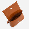 Sophia – Geantă Mică Crossbody din Piele Ecologică cu Mâner Împletit – Maro