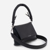 Sophia – Geantă Mică Crossbody din Piele Ecologică  cu Mâner Împletit – Negru