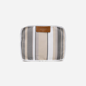 Geantă Cosmetică Din Material Textil Cu Imprimeu Dungi Bej
