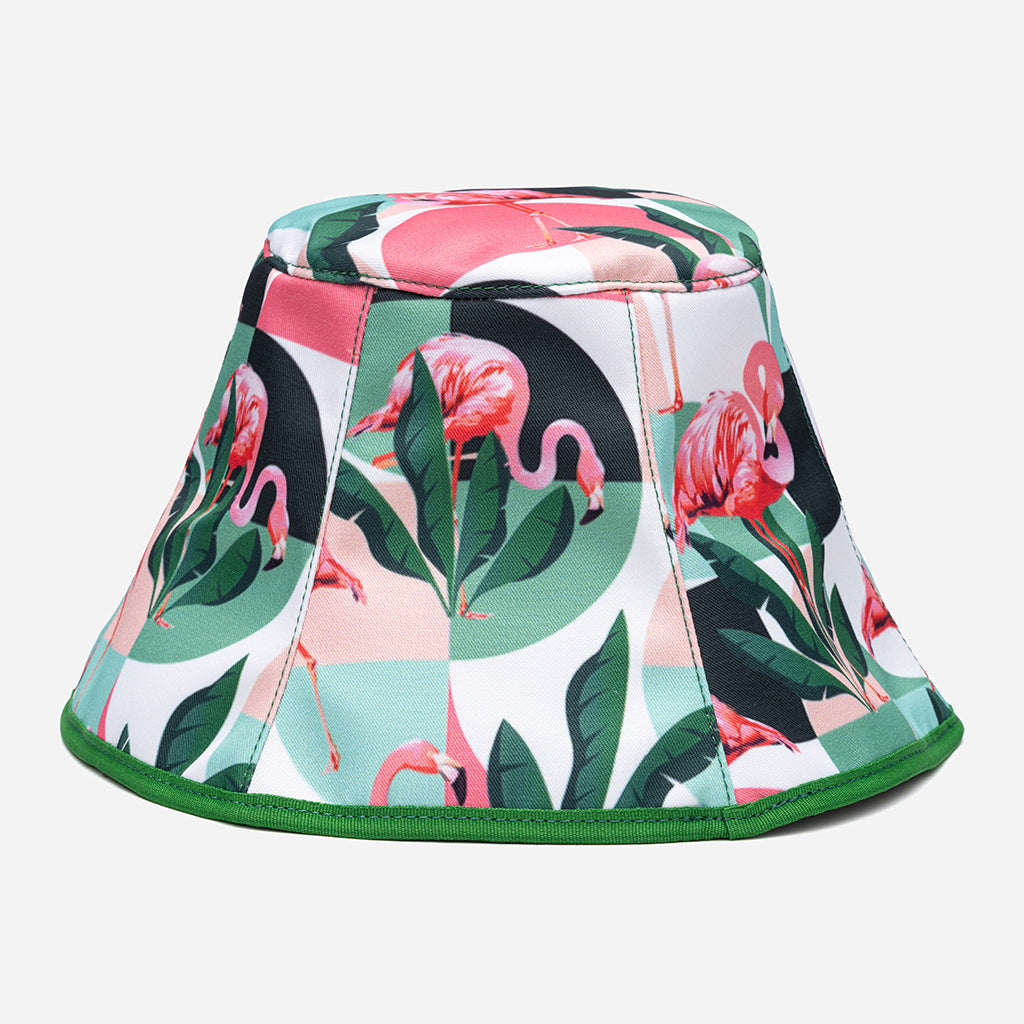 Pălărie Bucket Din Material Textil Cu Imprimeu Flamingo