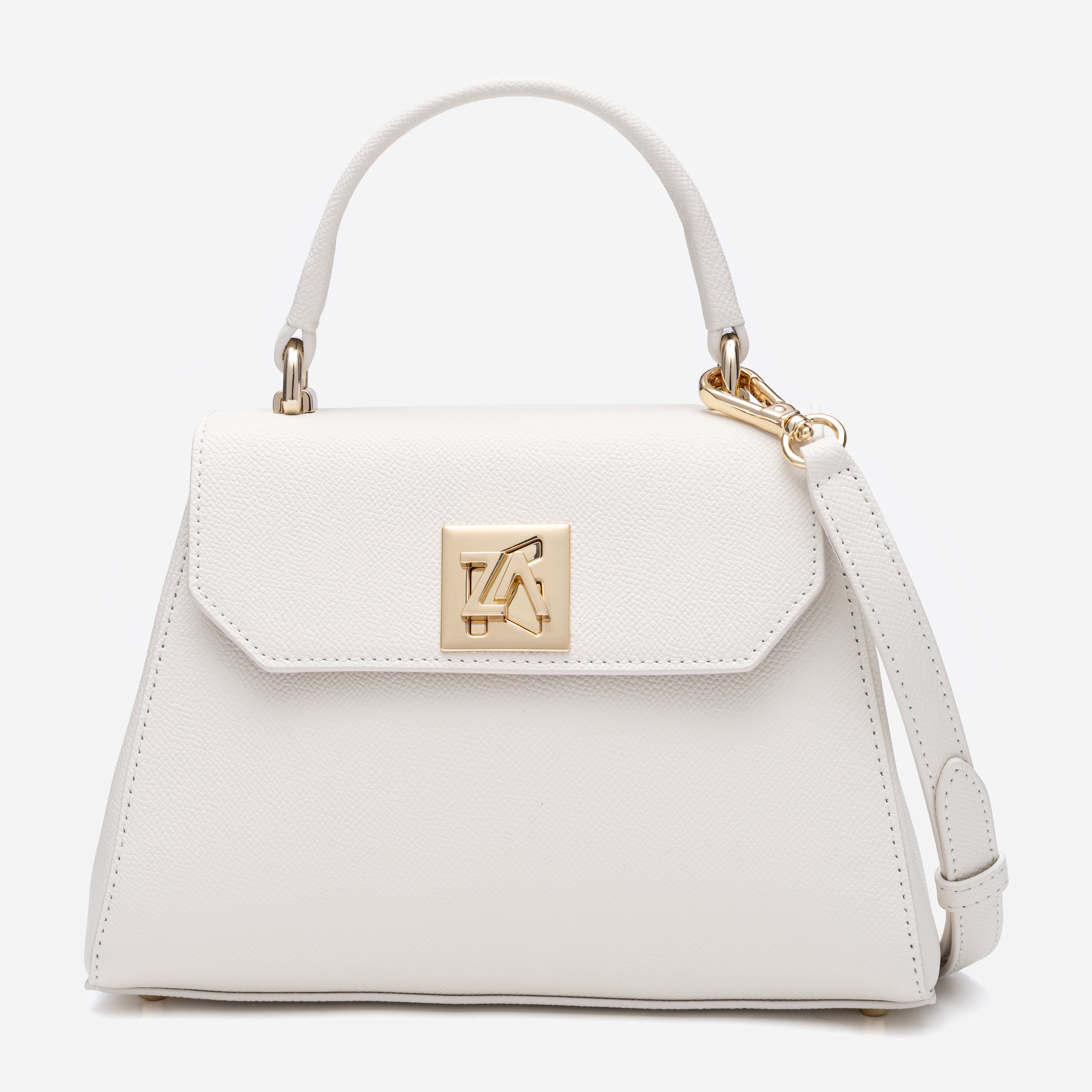 Iris Mini – Geantă Crossbody mică – alb perlat