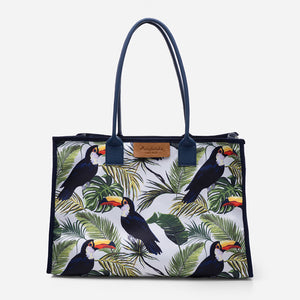 Moana - Geantă Shopper Textilă cu Imprimeu Tucan