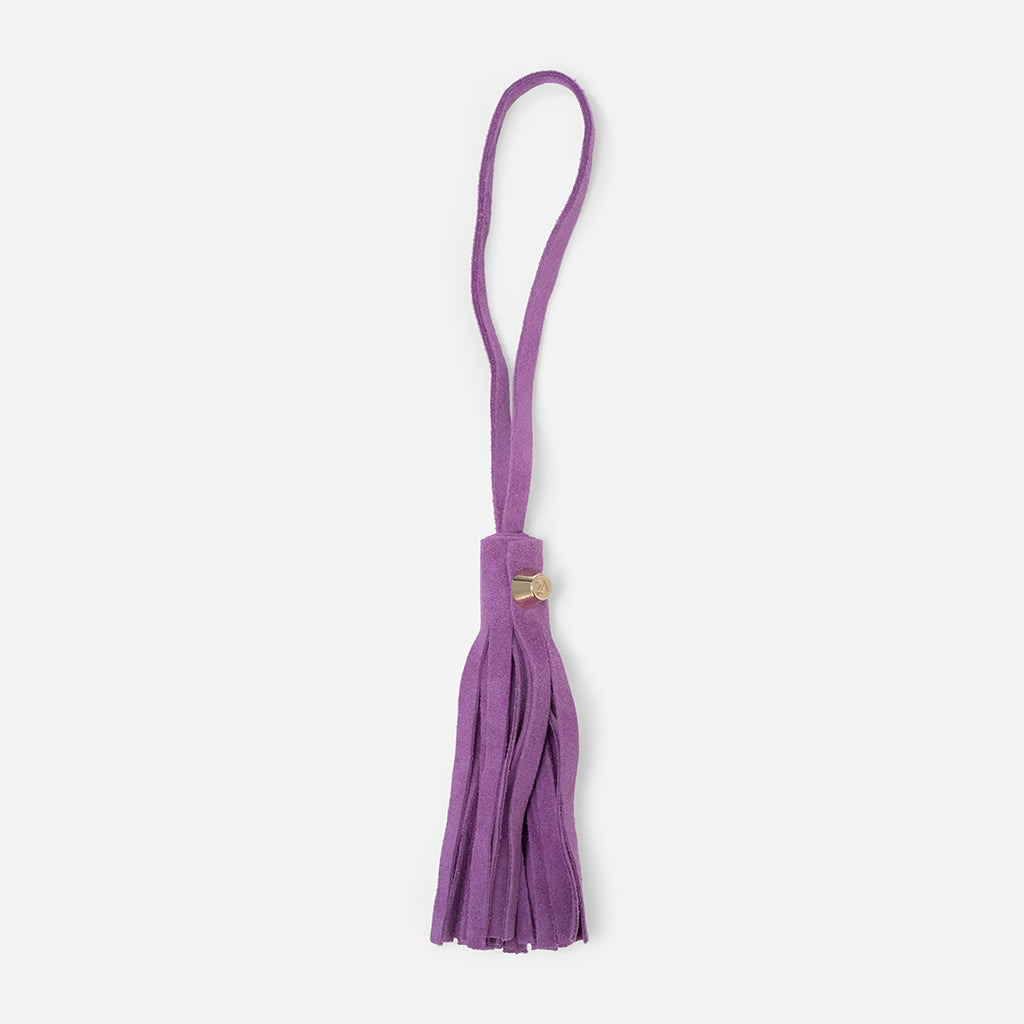 Charm pentru Geantă din Piele Întoarsă Naturală - disponibil în culorile mov