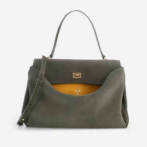 Magdalena – Geantă de Umăr din Piele Întoarsă – Verde