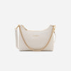 Amy - geantă mică crossbody - alb perlat