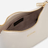 Amy - geantă mică crossbody - alb perlat