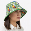 Pălărie Bucket Din Material Textil Cu Imprimeu Papagal