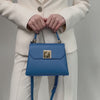 IRIS mini - geantă mică tip cross body - albastră