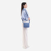 Paula - Geantă mică tip crossbody cu fermoar - Albastru