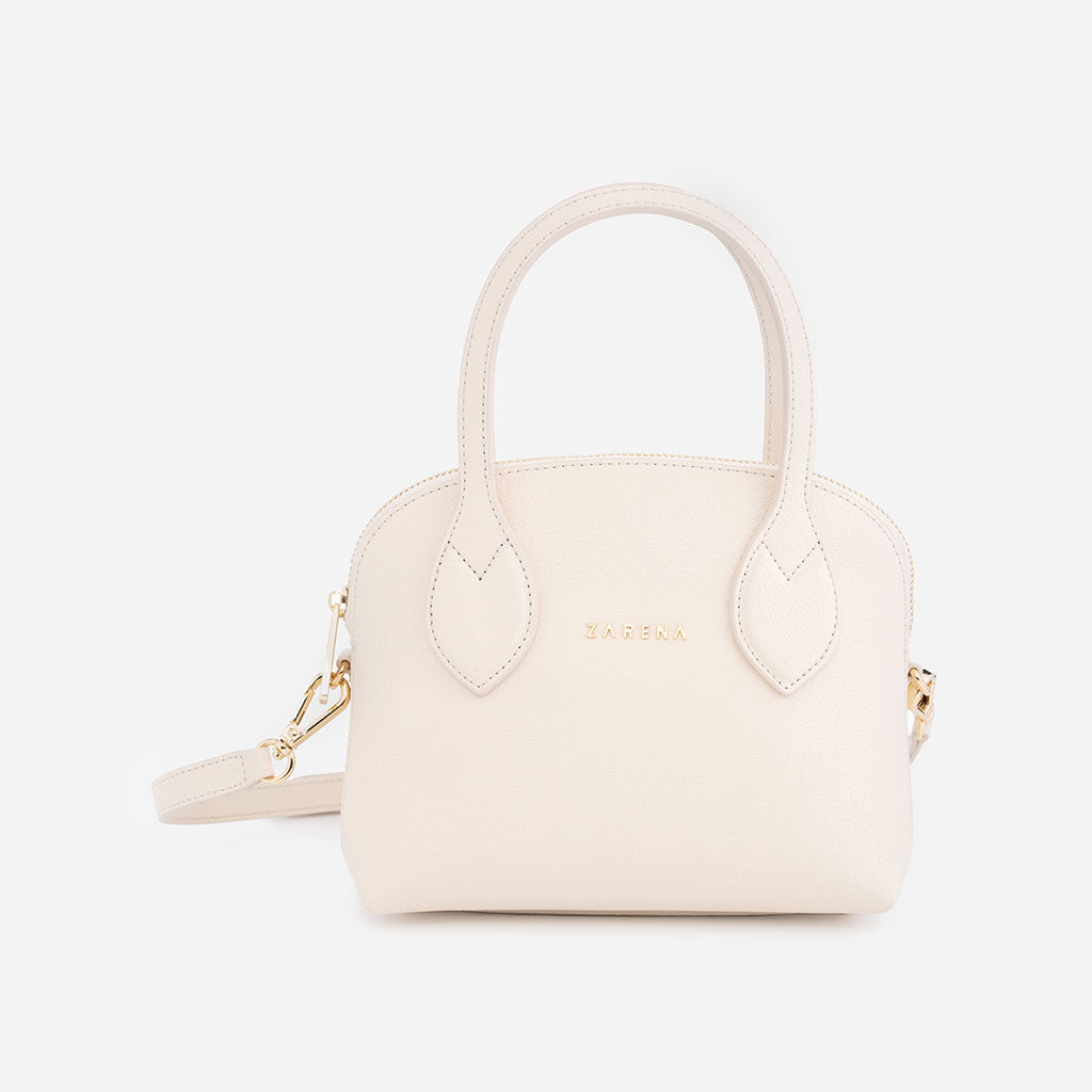 Dany mini - geantă mică tip cross-body - alba