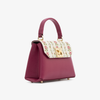 IRIS Mini – Geantă Crossbody mică cu clapetă florală - ciclamen