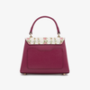 IRIS Mini – Geantă Crossbody mică cu clapetă florală - ciclamen