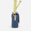 Luna – Geantă mică Crossbody din Denim și Piele Eco, cu Curea Împletită