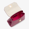 IRIS Mini – Geantă Crossbody mică cu clapetă florală - ciclamen
