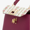 IRIS Mini – Geantă Crossbody mică cu clapetă florală - ciclamen