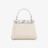 IRIS Mini – Geantă Crossbody mică cu clapetă florală - crem