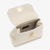 IRIS Mini – Geantă Crossbody mică cu clapetă florală - crem