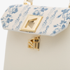IRIS Mini – Geantă Crossbody mică cu clapetă florală - crem