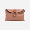 Adi - Geantă crossbody cu detaliu metalic - maro