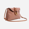 Adi - Geantă crossbody cu detaliu metalic - maro