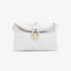 Adi - Geantă crossbody cu detaliu metalic - alb