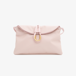 Adi - Geantă crossbody cu detaliu metalic - roz