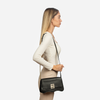 DAYANA geantă tip cross-body culoare neagră cu accesorii aurii cu pietre