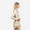 DAYANA geantă tip cross-body culoare auriu cu accesorii aurii cu pietre