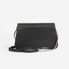 DAYANA geantă tip cross-body culoare neagră cu accesorii argintii cu pietre