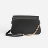 DAYANA geantă tip cross-body culoare neagră cu accesorii aurii