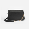 DAYANA geantă tip cross-body culoare neagră cu accesorii aurii cu pietre